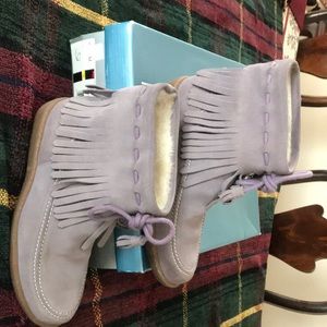 Nine West Size 8 Lt Purple Suede Booties